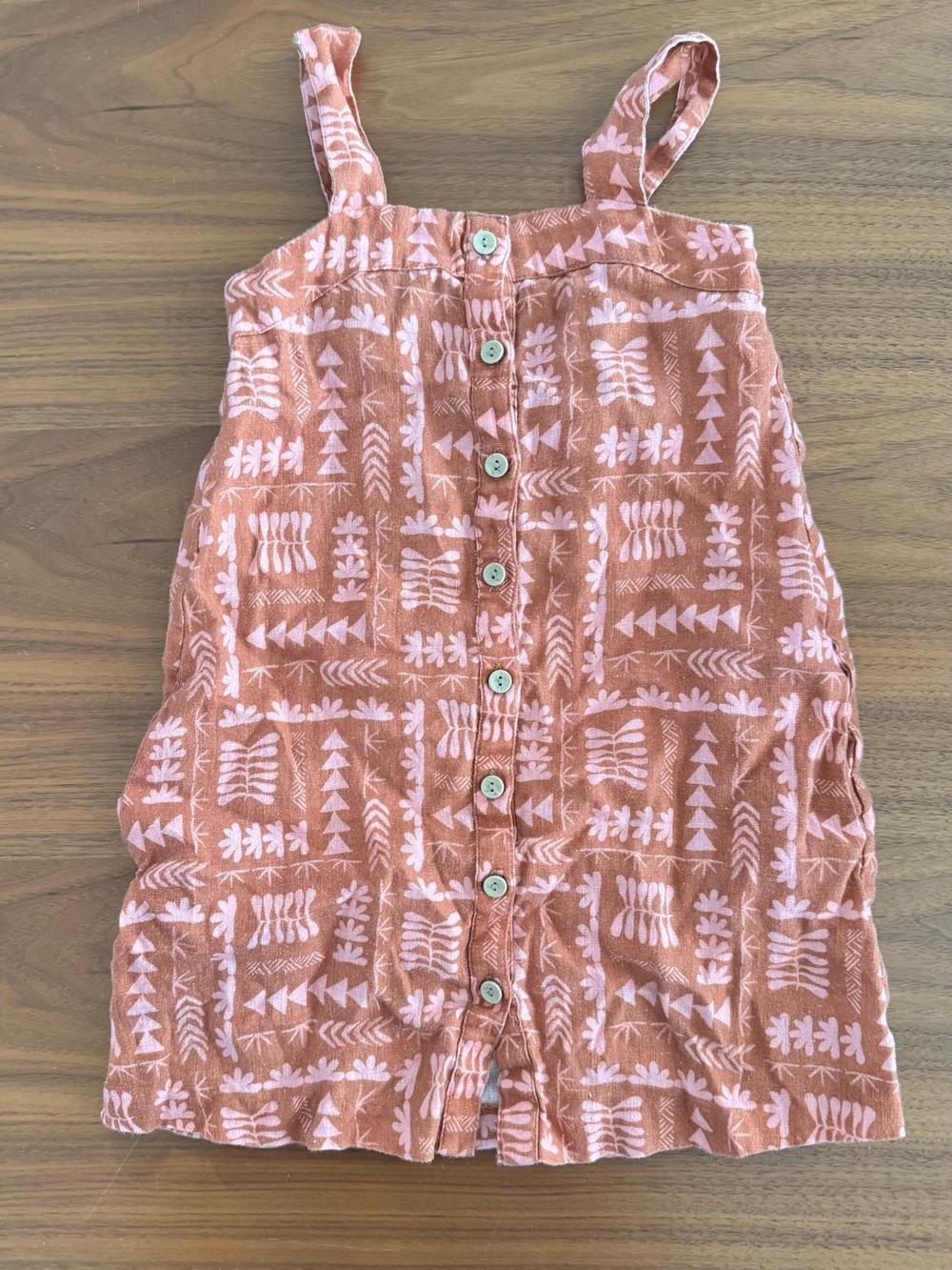 Faherty Artist Series Kendall Dress 4T Toddler Girl Anna Kahalekulu Red Naupaka